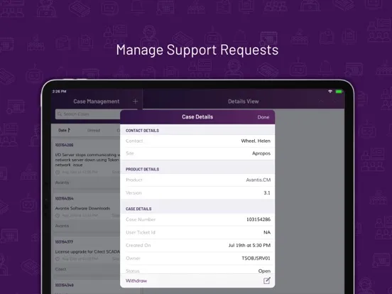 AVEVA Customer FIRST Support iPad 应用截图