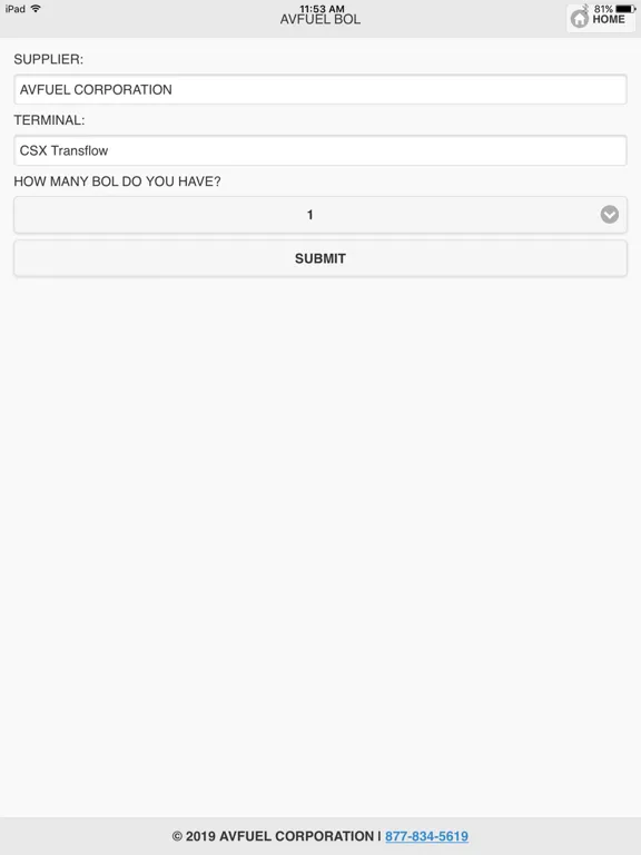 Avfuel BOL: Transport Data iPad  سکرین شاٹس
