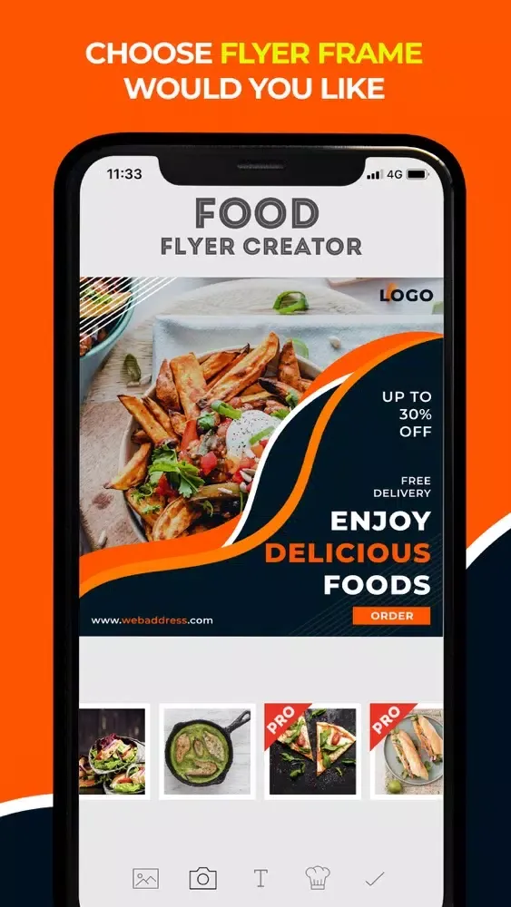 Poster Maker- Food Flyer Maker Ekran Görüntüleri