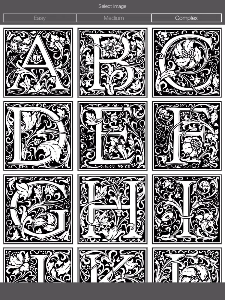 Letter Coloring Pages - Touch Coloring Book for Adults & Kids iPad 应用截图