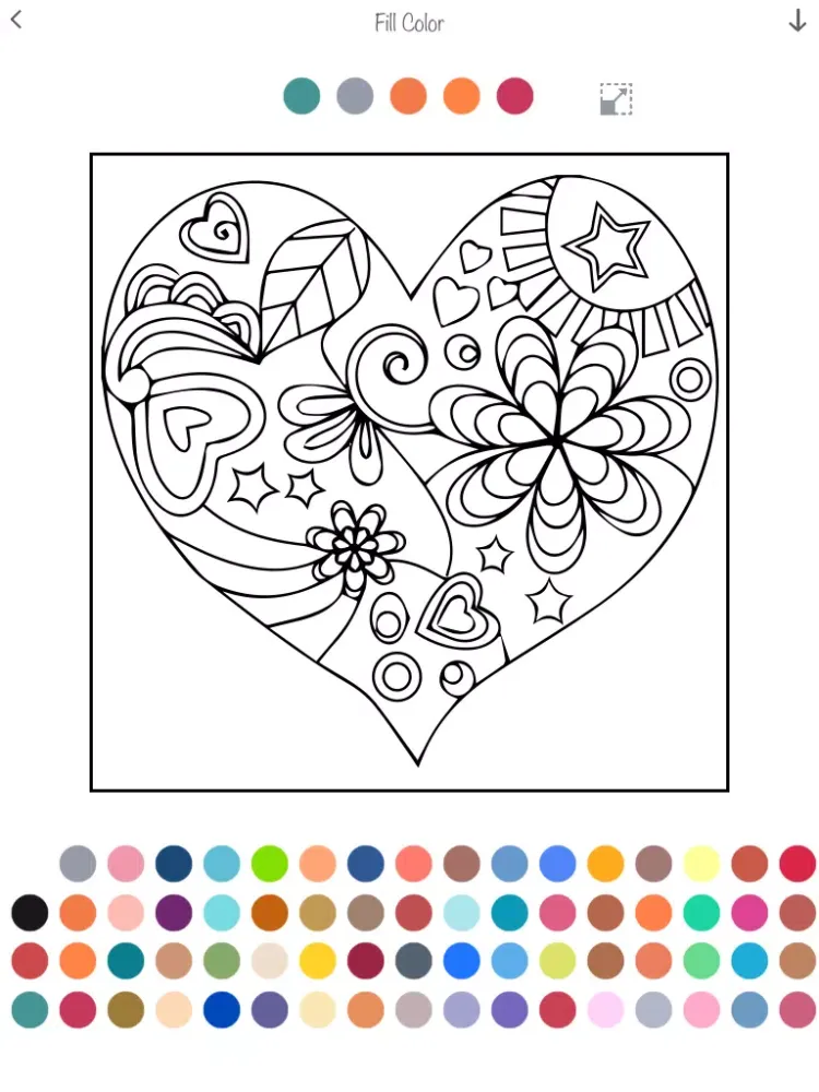 صور Interactive touch Coloring Book for Valentine's Day - Paint Studio for Adults and Love Couples All Free Pictures iPad 