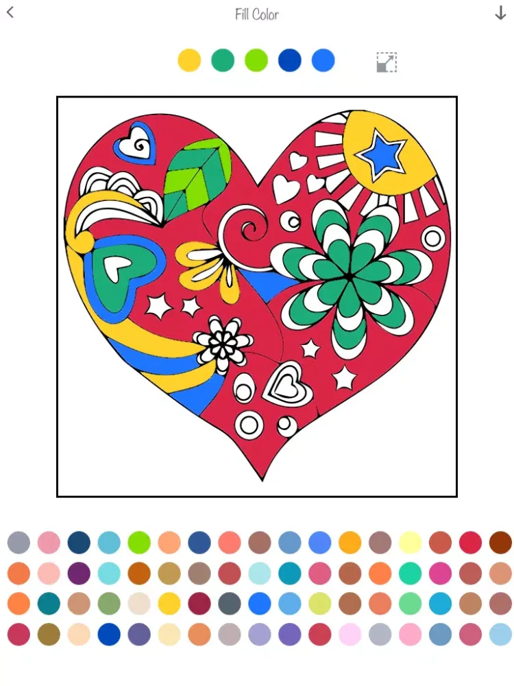 صور Interactive touch Coloring Book for Valentine's Day - Paint Studio for Adults and Love Couples All Free Pictures iPad 