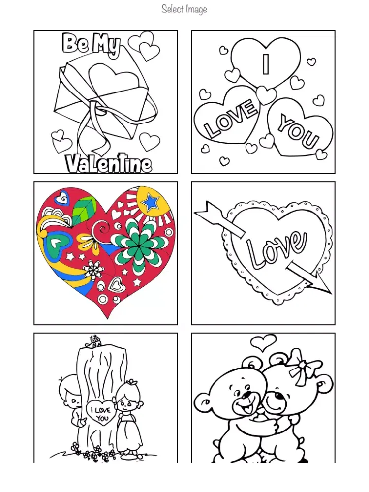 صور Interactive touch Coloring Book for Valentine's Day - Paint Studio for Adults and Love Couples All Free Pictures iPad 