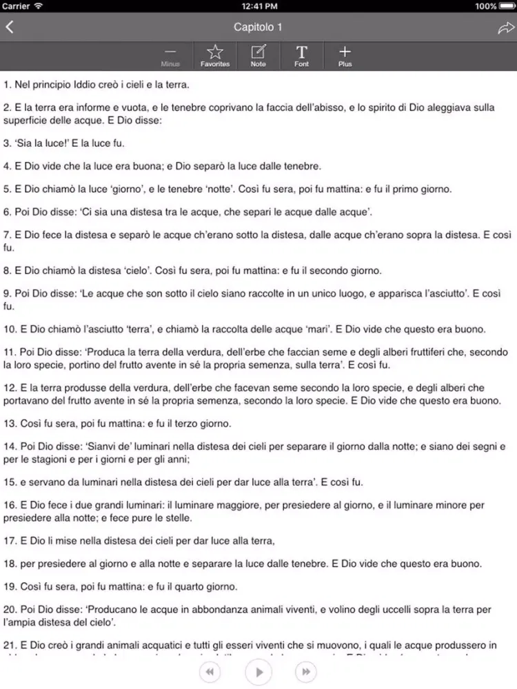 La Sacra- Italian Bibbia Audio iPad  Screenshots