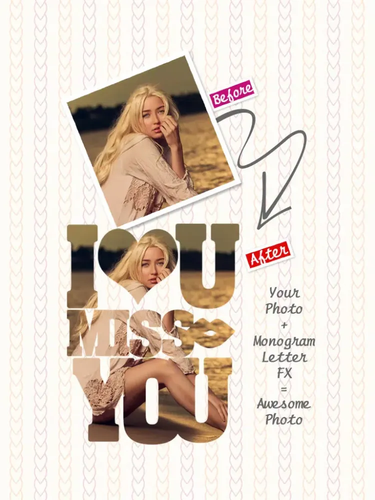 Monogram & Background Letter Fx - Add Characters & Shape Masking and Create Awesome Photo iPad  Screenshots