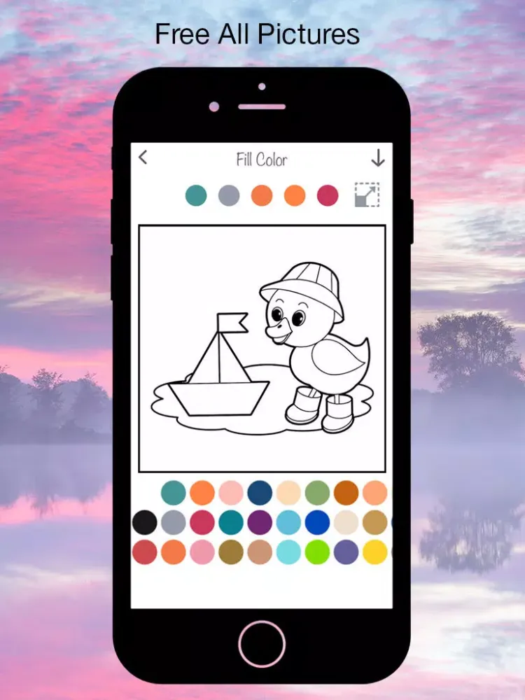 Zrzuty ekranu Interactive Touch Coloring Book of Animal and Human and Nature - Paint Studio for Kids and Adults Free All Pictures iPad 
