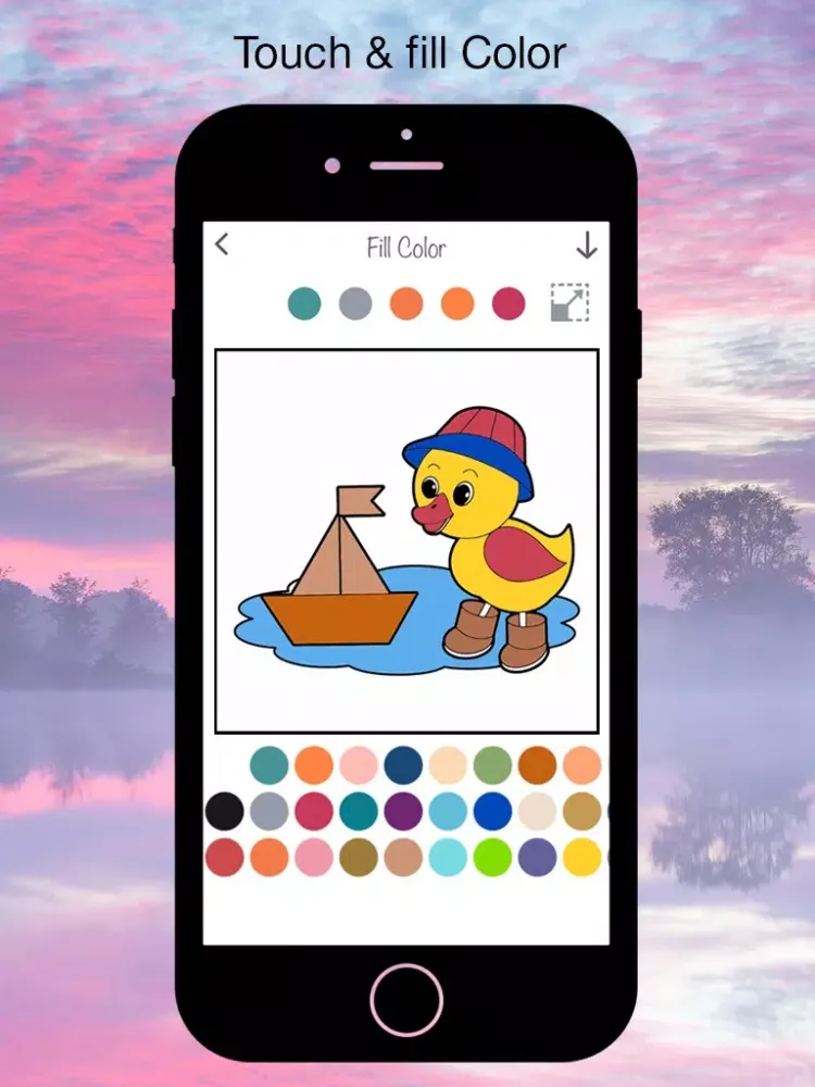 Zrzuty ekranu Interactive Touch Coloring Book of Animal and Human and Nature - Paint Studio for Kids and Adults Free All Pictures iPad 