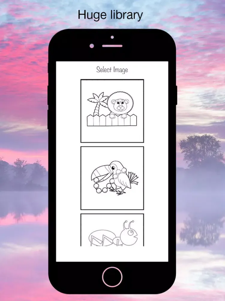 Zrzuty ekranu Interactive Touch Coloring Book of Animal and Human and Nature - Paint Studio for Kids and Adults Free All Pictures iPad 
