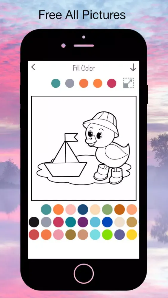 Zrzuty ekranu Interactive Touch Coloring Book of Animal and Human and Nature - Paint Studio for Kids and Adults Free All Pictures