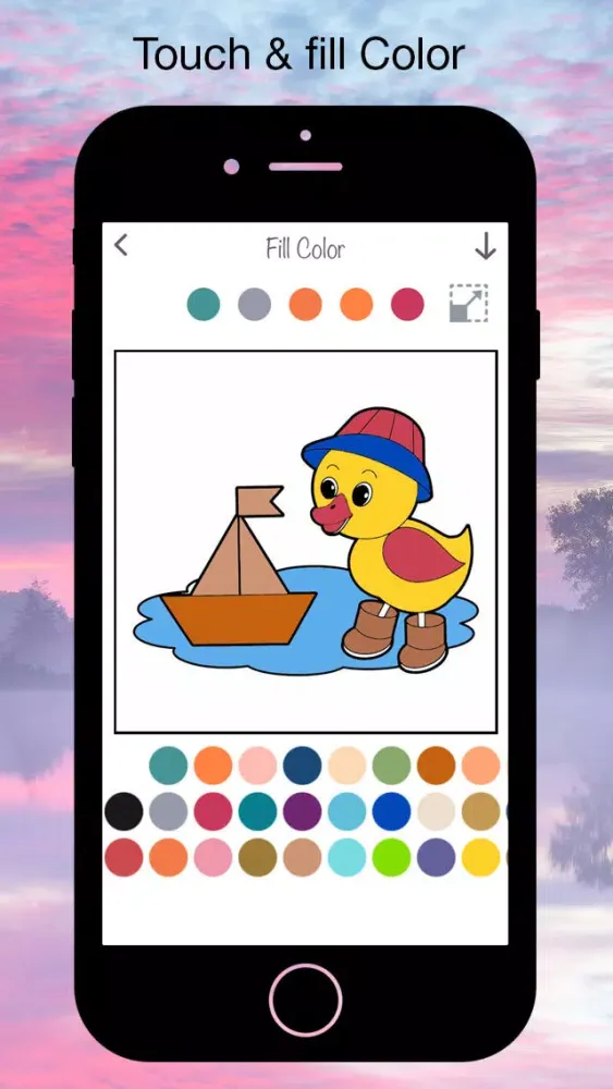 Zrzuty ekranu Interactive Touch Coloring Book of Animal and Human and Nature - Paint Studio for Kids and Adults Free All Pictures