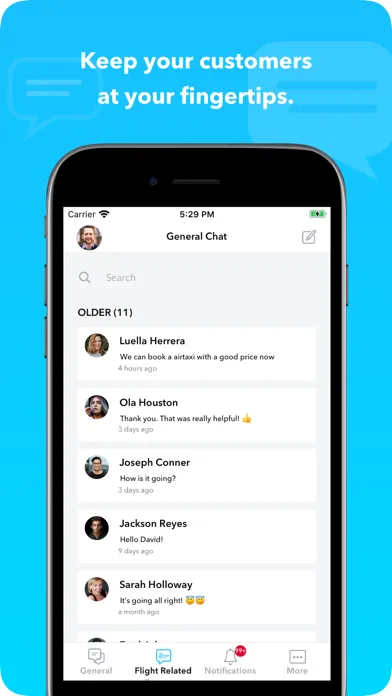 Tangkapan skrin JetOS Messenger