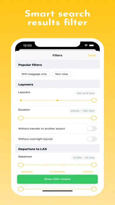 Tangkapan layar Aviasurf — cheap flights