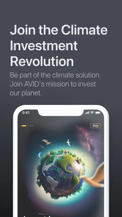 Ảnh chụp màn hình của AVID: Invest in Climate Change