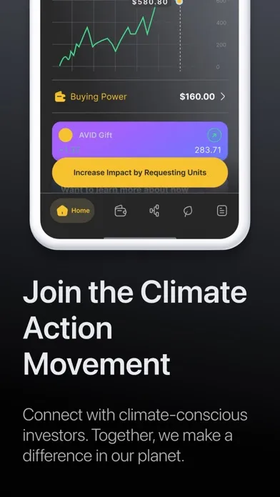Ảnh chụp màn hình của AVID: Invest in Climate Change