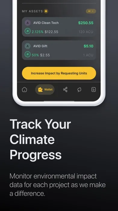 Ảnh chụp màn hình của AVID: Invest in Climate Change