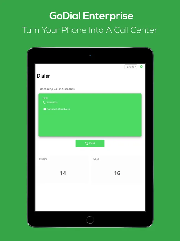 GoDial Enterprise - Team App iPad  স্ক্রিনশট