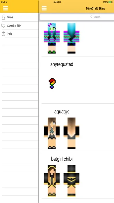 ภาพหน้าจอของ GirlSkins - for MineCraft PE
