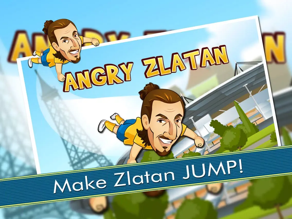 Tangkapan layar Soccer Game - Zlatan Edition: Bounce on trampoline platforms to jump high and collect soccer balls (football trampoline) iPad 