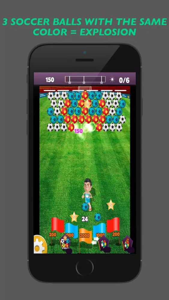 Tangkapan skrin Soccer League: Explode the soccer balls to succeed