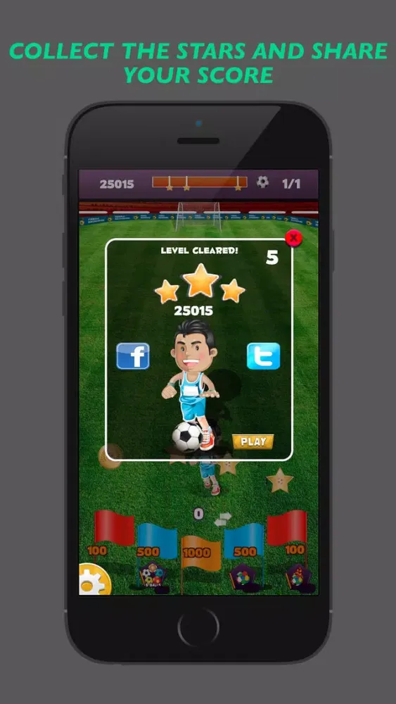 Tangkapan skrin Soccer League: Explode the soccer balls to succeed