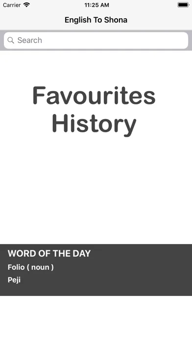 Zrzuty ekranu English To Shona Dictionary