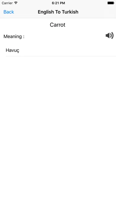 Ảnh chụp màn hình của English To Turkish Dictionary