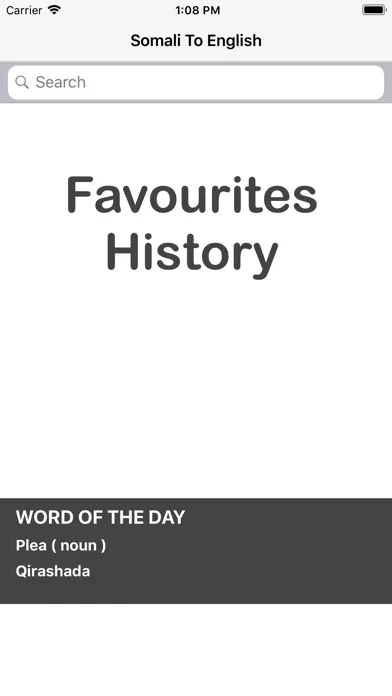 Somali To English Dictionary 스크린샷