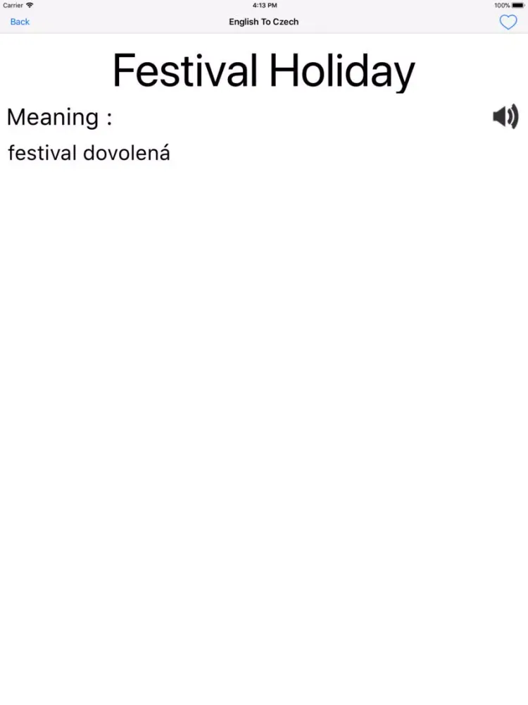 English To Czech Dictionary iPad  स्क्रीनशॉट