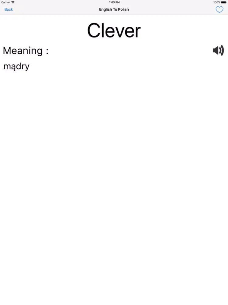 Capturas de tela do English To Polish Dictionary iPad 