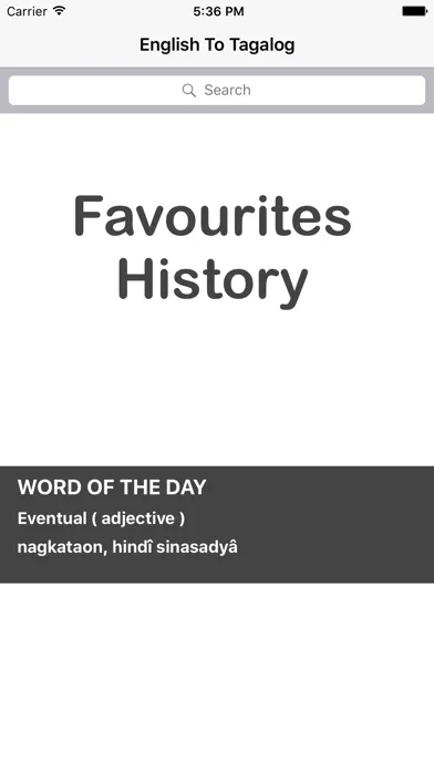Ảnh chụp màn hình của English To Tagalog Dictionary