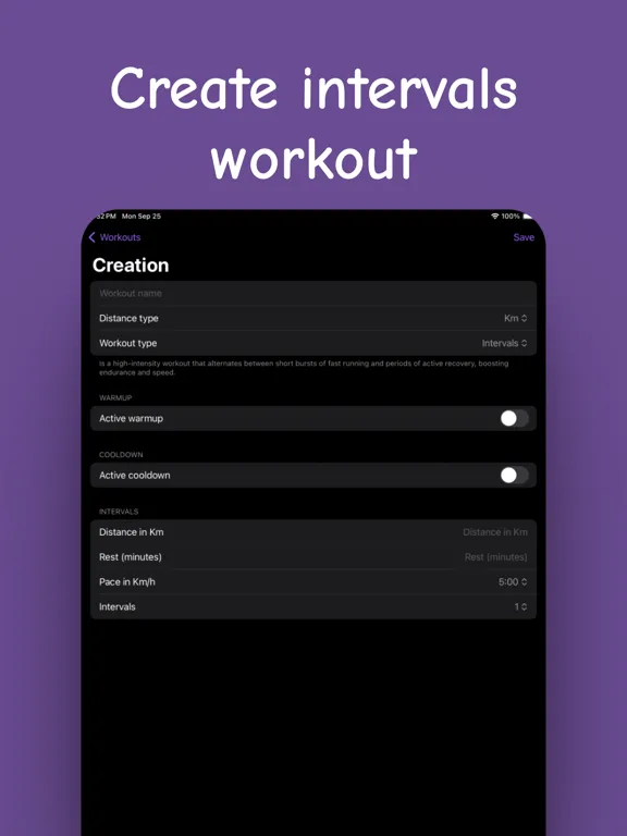 Скриншоты Runs and Fartleks - IntervalUp iPad 