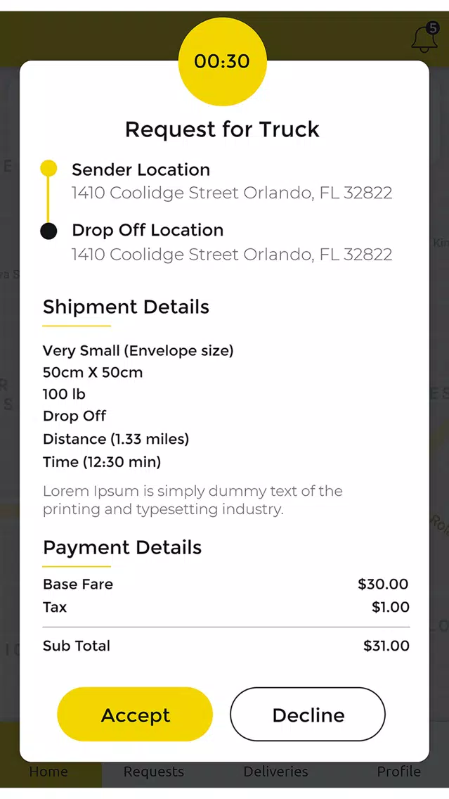 Tangkapan skrin Delivery Now - Driver App