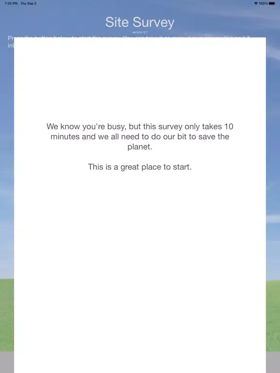 Plato Site Survey iPad  Screenshots