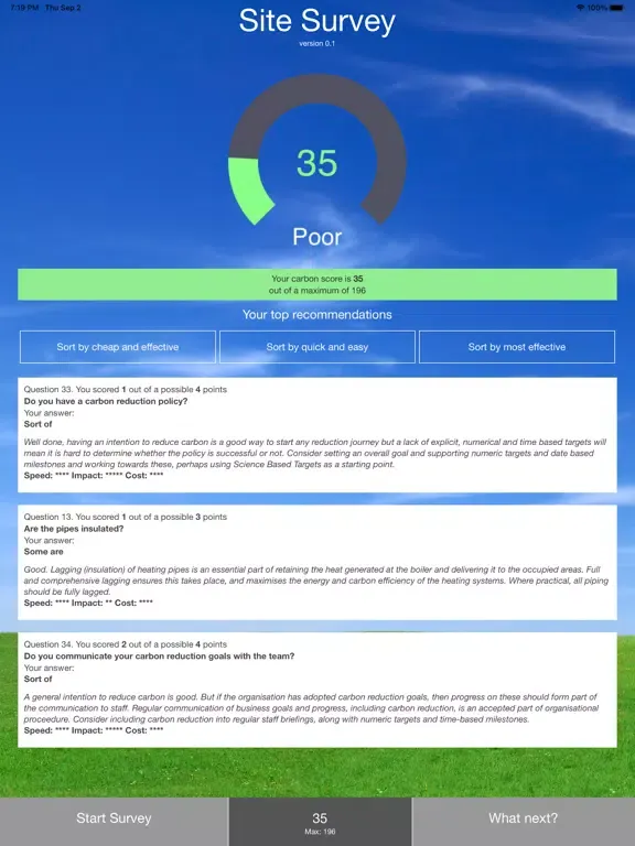 Plato Site Survey iPad  Screenshots
