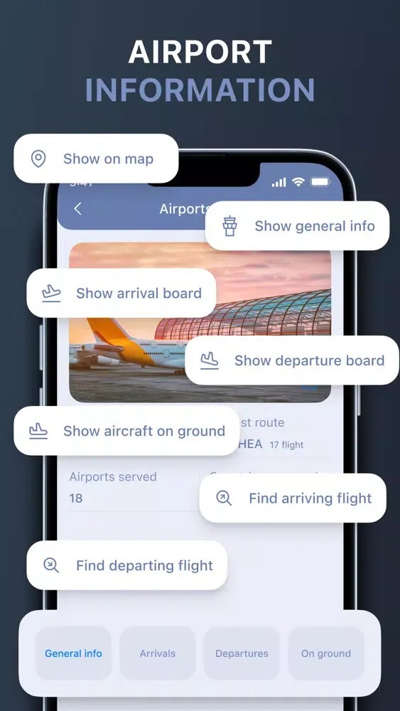 ภาพหน้าจอของ Flight Tracker - Plane Finder