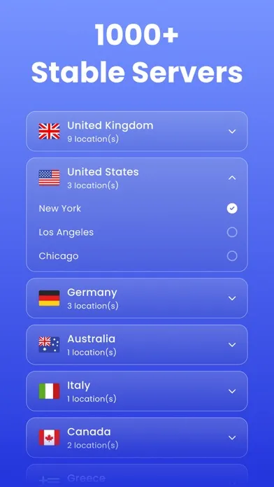 Captures d'écran de VPN - Unlimited Proxy Server