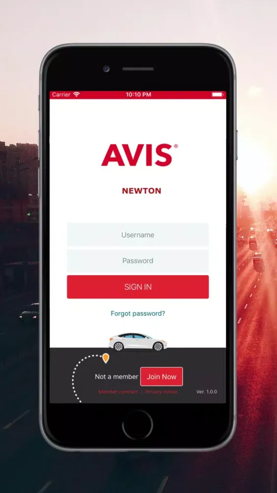 ภาพหน้าจอของ AVIS VIA Newton