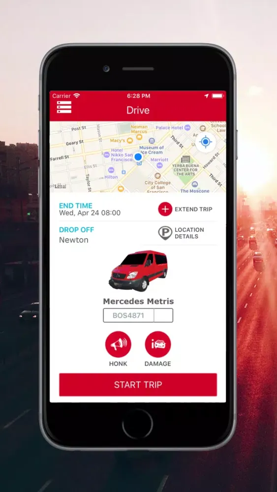 ภาพหน้าจอของ AVIS VIA Newton