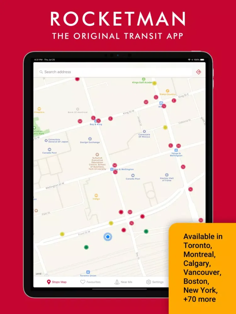 Ảnh chụp màn hình của Rocketman – Bus & Train Times iPad 
