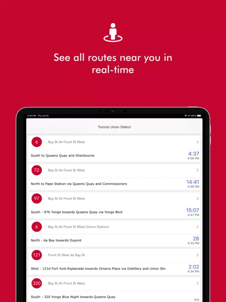 Ảnh chụp màn hình của Rocketman – Bus & Train Times iPad 