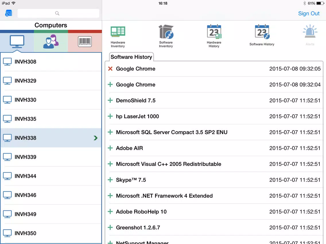 AviTice DMS Console iPad 应用截图