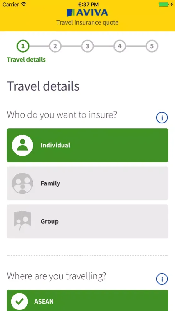 Aviva Singapore Travel應用截圖