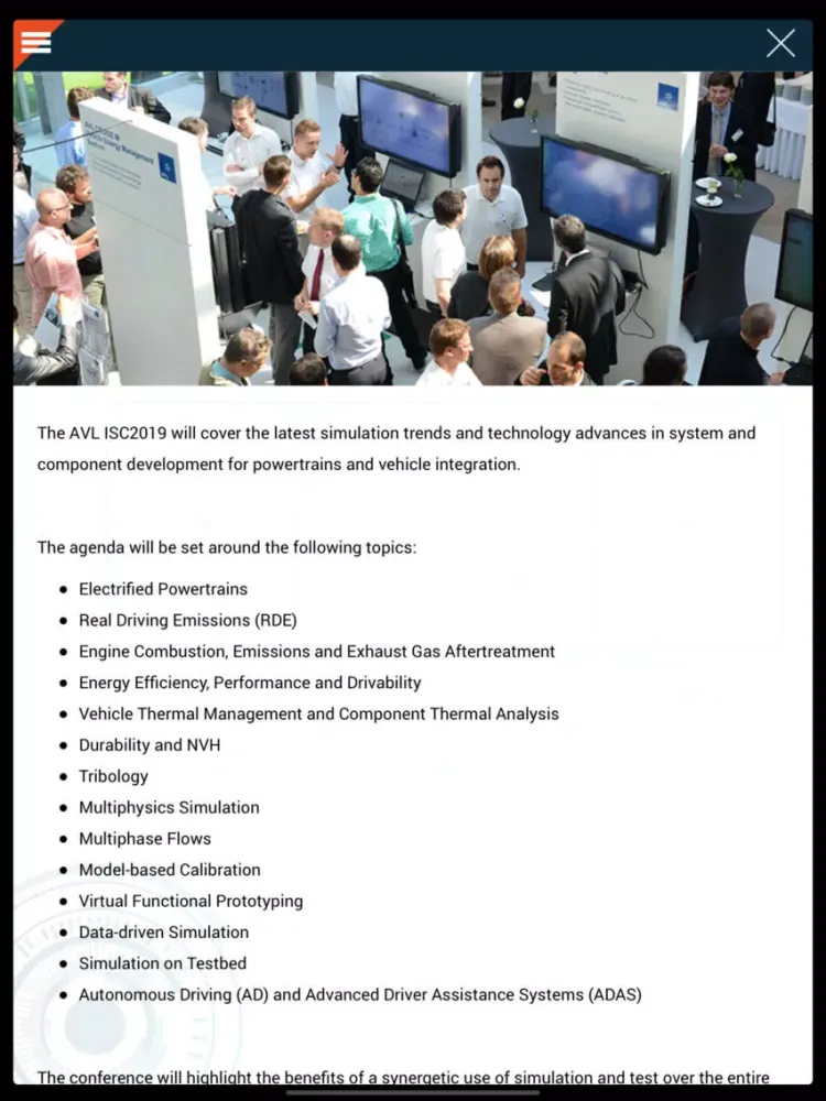 Capturas de pantalla de AVL ISC 2019 iPad 