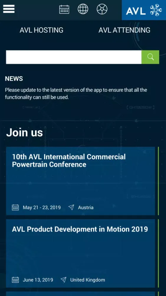 AVL Events स्क्रीनशॉट