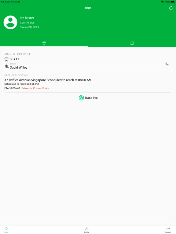 School Bus App - AVLView iPad  Screenshots