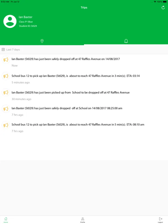 School Bus App - AVLView iPad  Screenshots