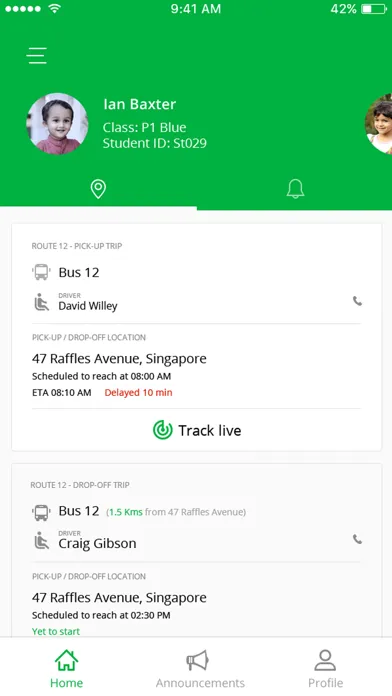 School Bus App - AVLView Screenshots