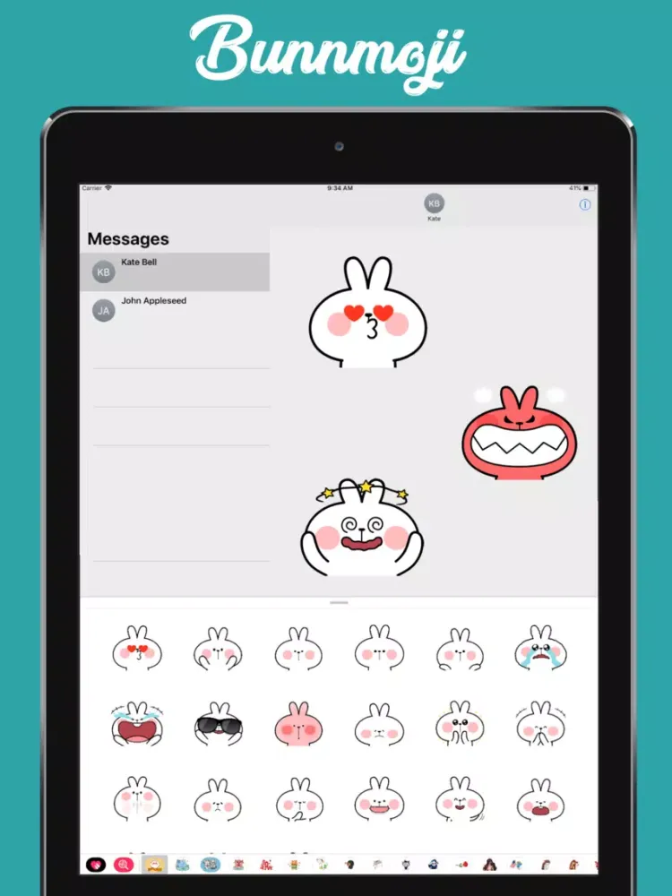 Zrzuty ekranu Bunnmoji iPad 
