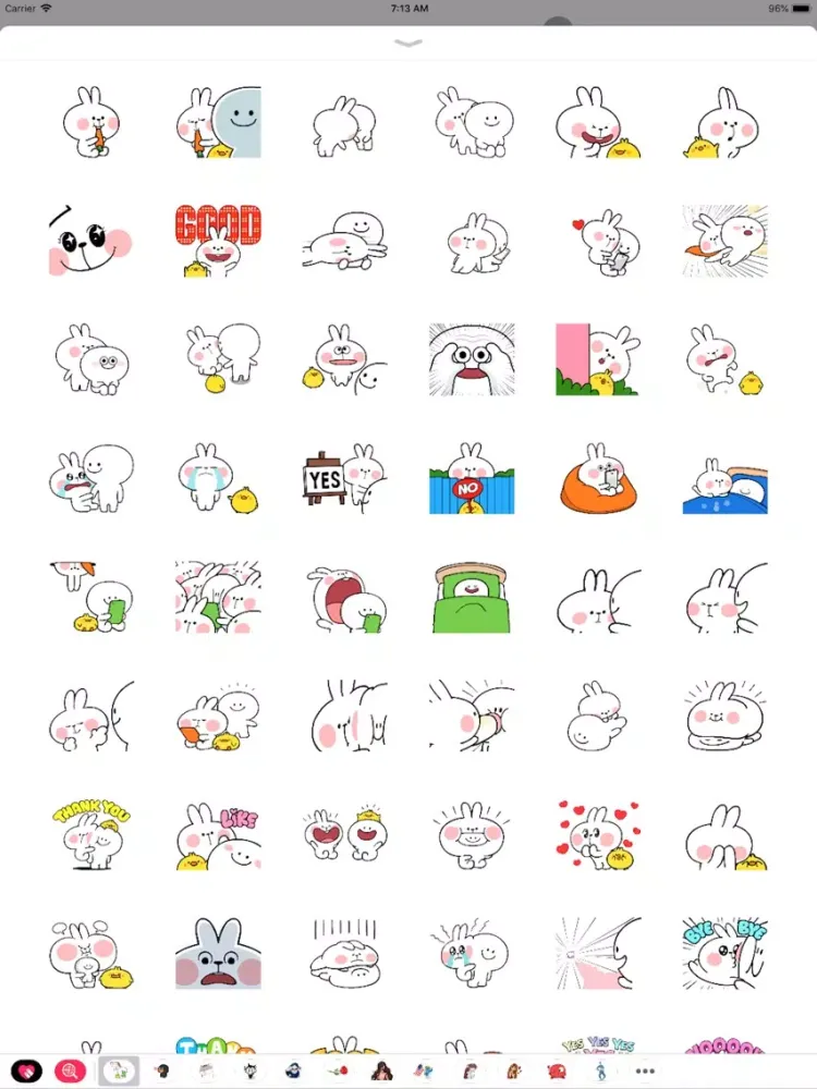 Bunny Expressions Animated iPad  스크린샷