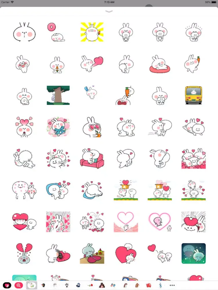 Bunny Expressions Animated iPad  스크린샷